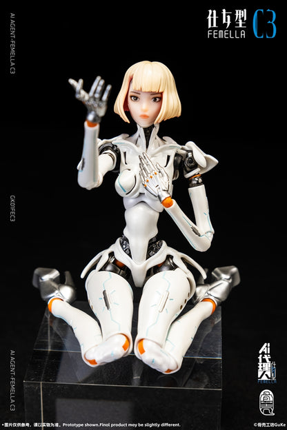 AI Agent-Fememlla C3 (Solid Color ver.) 1/12 Scale Action Figure