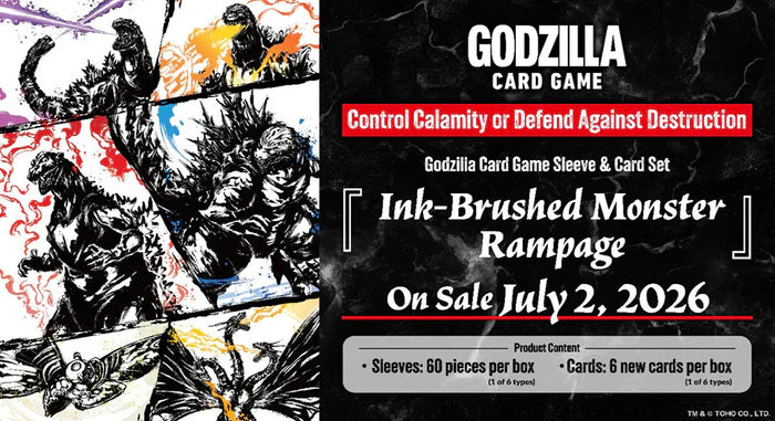 Godzilla: Trading Card Game Ink-Brushed Monster Rampage Sleeve & Card Set [6 Cards & 60 Sleeves]