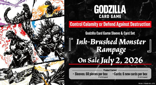 Godzilla: Trading Card Game Ink-Brushed Monster Rampage Sleeve & Card Set [6 Cards & 60 Sleeves]