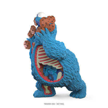 Sesame Street: Kaiju Anatomy Cookie Monster - 8 inch Flocked Vinyl Art Figure