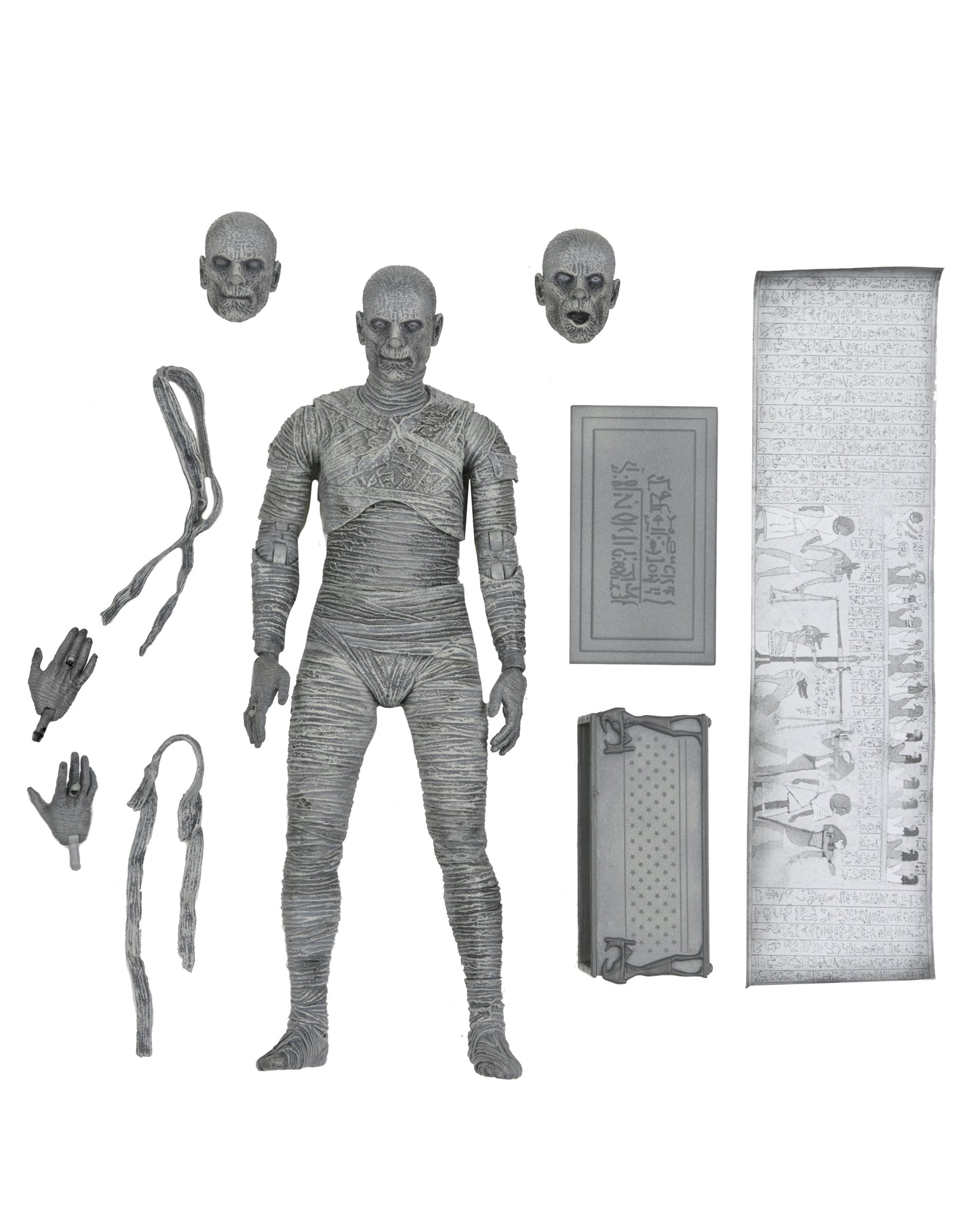 Universal Monsters: Ultimate Mummy (Black and White) - 7” Scale Action Figure