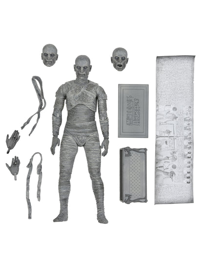 Universal Monsters: Ultimate Mummy (Black and White) - 7” Scale Action Figure