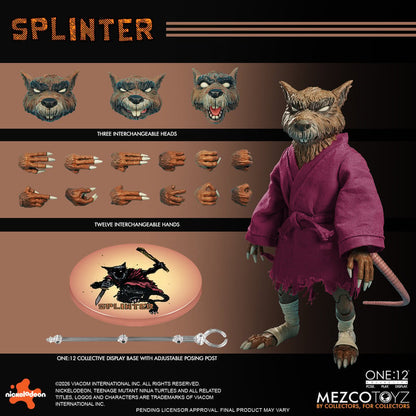 [Pre-Order] Teenage Mutant Ninja Turtles: Splinter - One:12 Action Figure