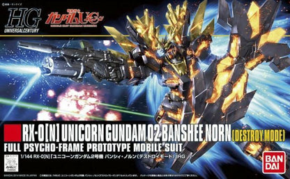 Bandai - Unicorn Gundam - #175 Unicorn Gundam 02 Banshee Norn (Destroy Mode) - HGUC 1/144