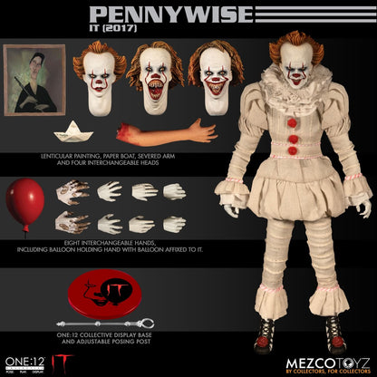 Mezco One:12 Collective Figure: IT (2017) - Pennywise - Videguy Collectibles