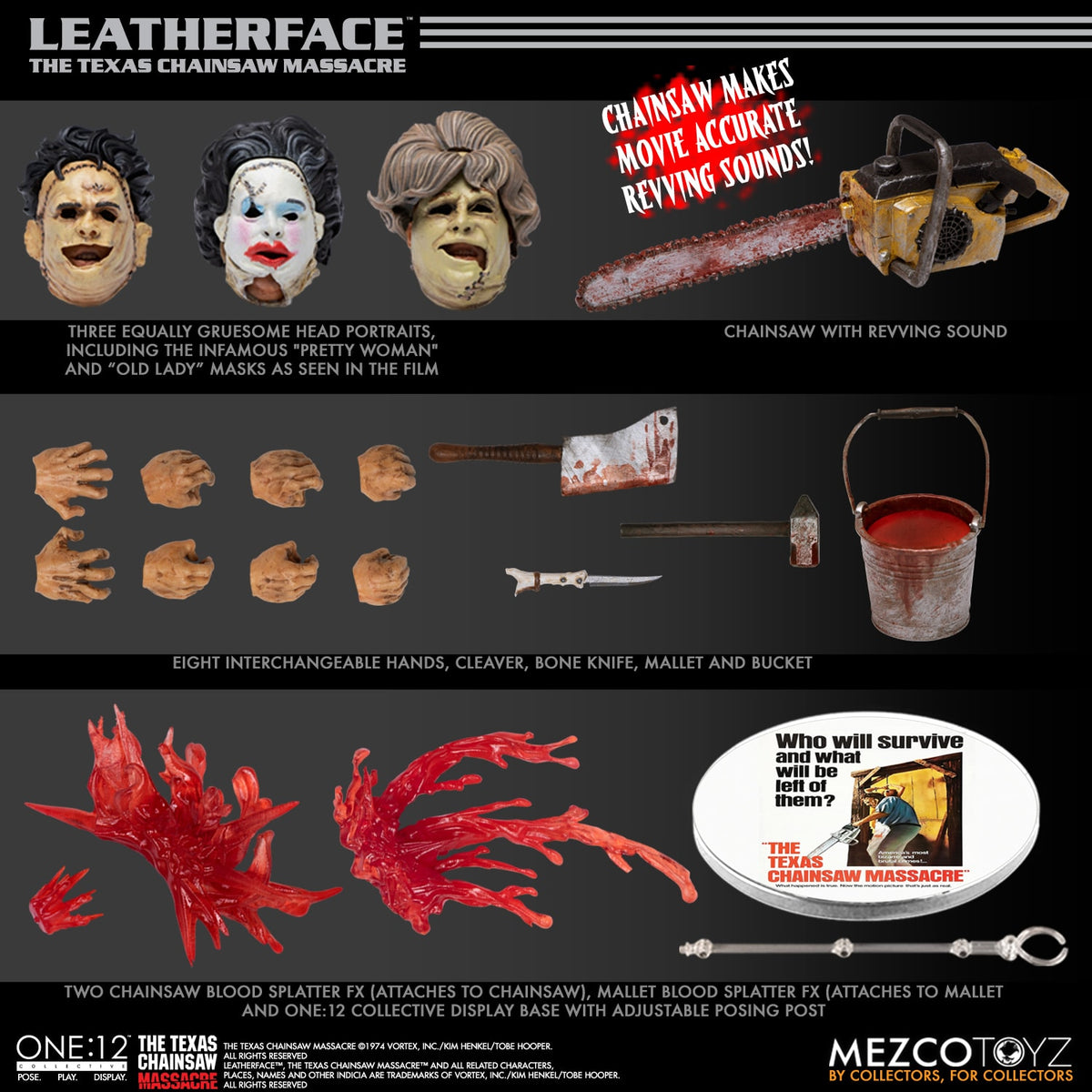 The Texas Chainsaw Massacre - Leatherface - One:12 Collective Action Figure - Videguy Collectibles