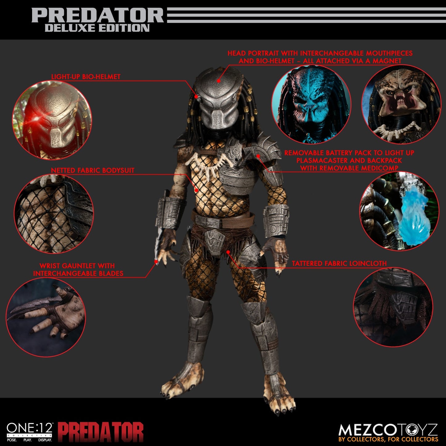 Predator: Predator (Jungle Hunter) - Deluxe Edition - One:12 Collective Figure - Videguy Collectibles