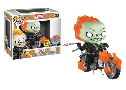Funko POP! Ride: Marvel - Ghost Rider #33 (Previews Exclusive) (Glows in the Dark)