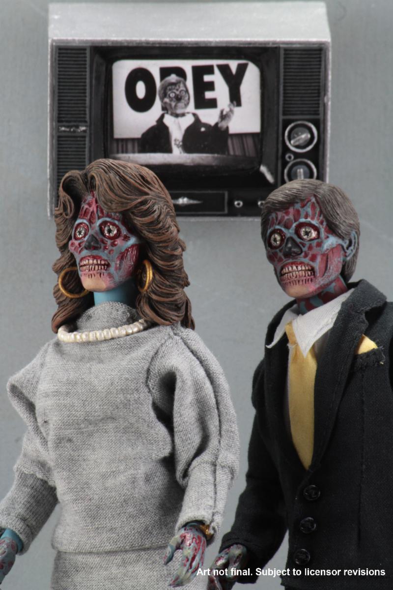 NECA 8 Inch Clothed Action Figure: They Live - Alien 2 Pack - Videguy Collectibles