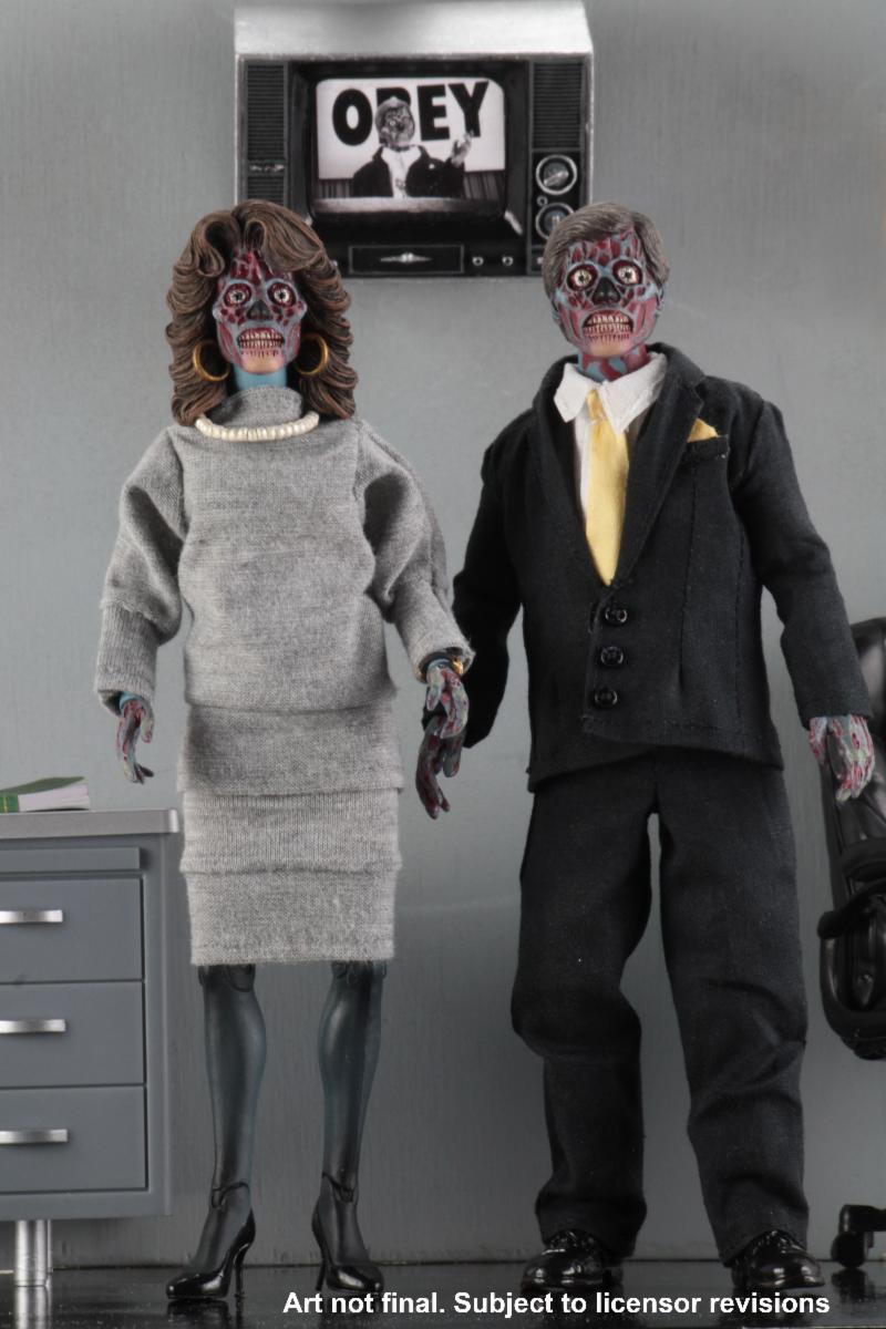 NECA 8 Inch Clothed Action Figure: They Live - Alien 2 Pack - Videguy Collectibles