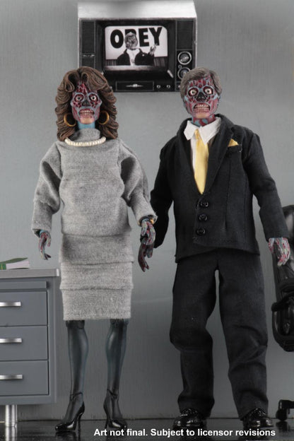 NECA 8 Inch Clothed Action Figure: They Live - Alien 2 Pack - Videguy Collectibles