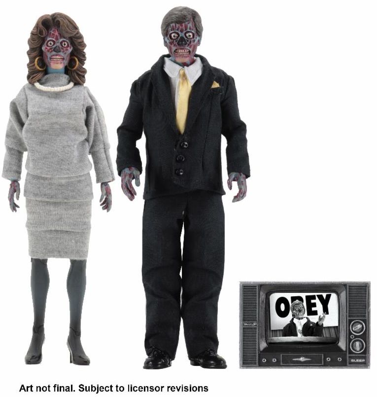 NECA 8 Inch Clothed Action Figure: They Live - Alien 2 Pack - Videguy Collectibles