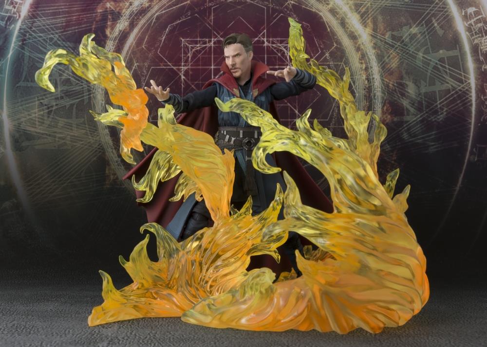 Bandai S.H.Figuarts: Doctor Strange - Doctor Strange & Burning Flame Set - Videguy Collectibles