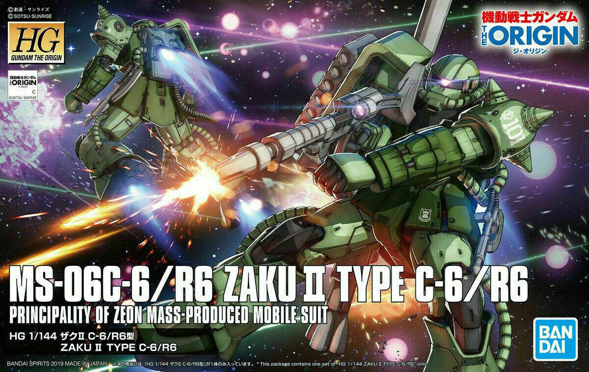 Bandai - Gundam The Origin - #25 Zaku II Type C-6/R6 - HG 1/144 Model